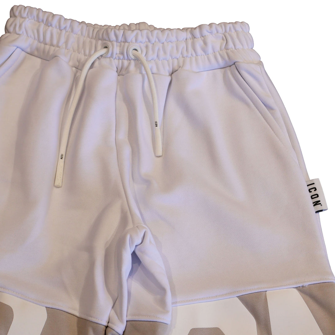 PANTALONI SPORTIVI ICON LOGO WHITE JUNIOR