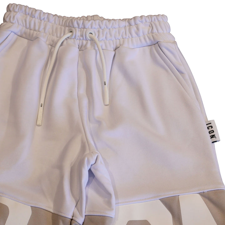PANTALONI SPORTIVI ICON LOGO WHITE JUNIOR