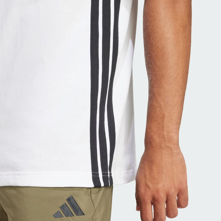 T-SHIRT ADIDAS ESSENTIALS 3-STRIPES BIANCA