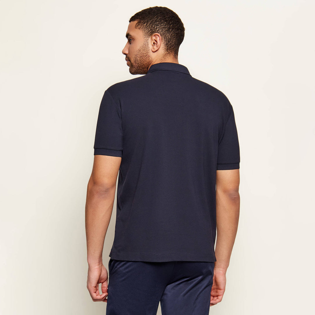 POLO TECNICA UOMO EA7 EMPORIO ARMANI CON ZIP E LOGO OVALE
