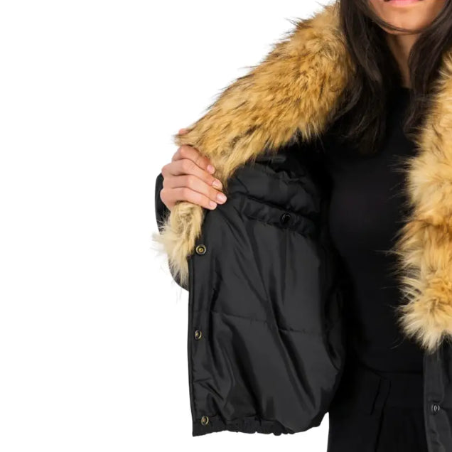 F258009 - Giacche - Donna - Alpha Industries - Bomber - INDUSTRIES CROPPED MA-1 - Collo In Pelliccia Estraibile - REMOVE BEFORE FLIGHT - Abbigliamento - Autunno/Inverno 2025