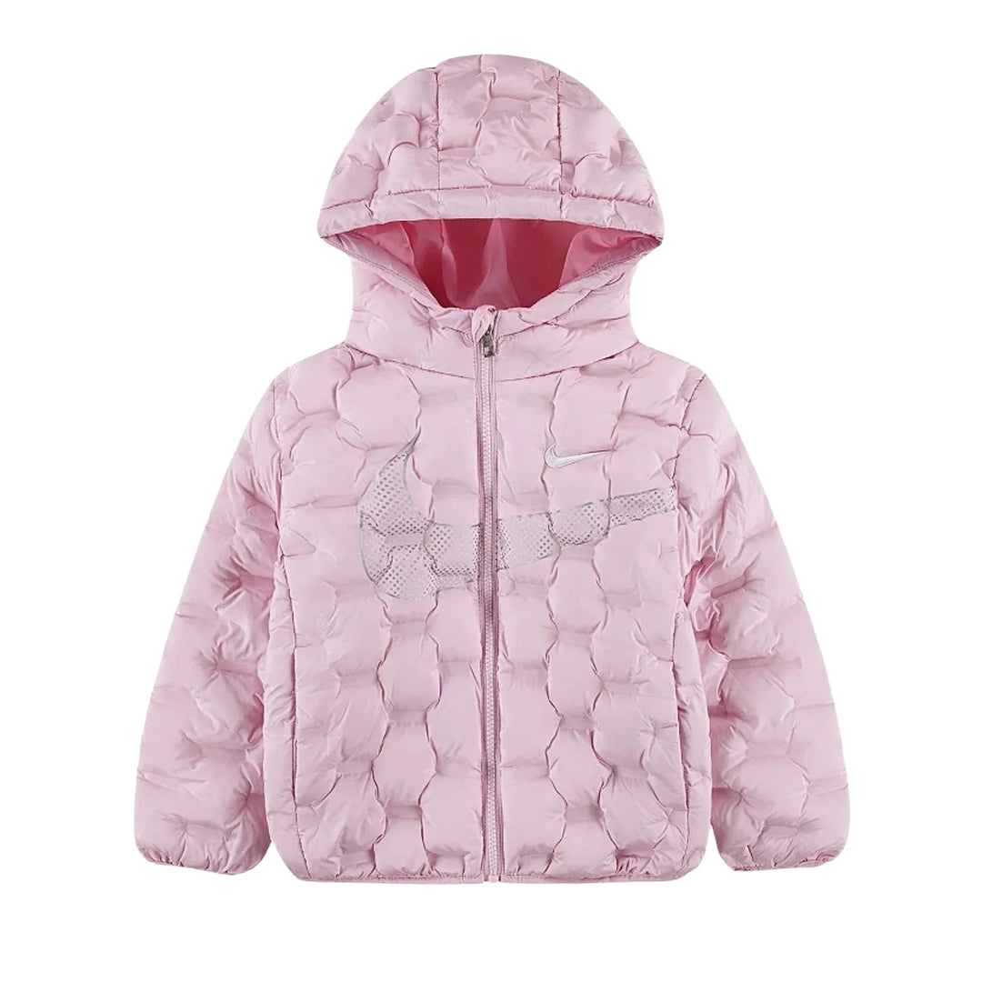 36N108 - Giacche - Giubbotto - NIKE - Bambini - SEAMLESS QUILT PUFFER - Logo - Swoosh - Finitura Metallizzata/Iridescente - Zip Integrale