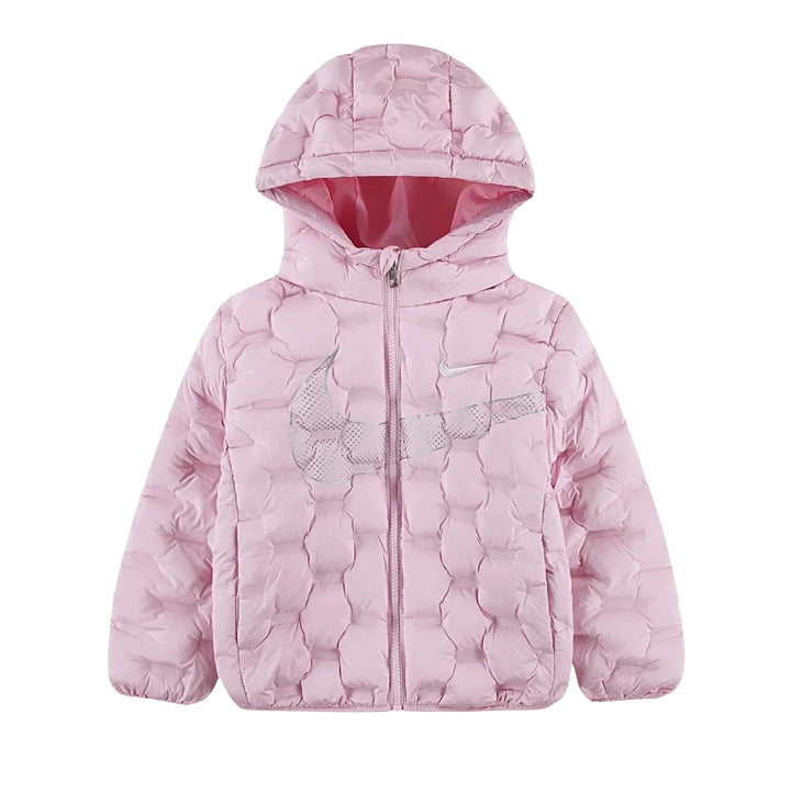 36N108 - Giacche - Giubbotto - NIKE - Bambini - SEAMLESS QUILT PUFFER - Logo - Swoosh - Finitura Metallizzata/Iridescente - Zip Integrale