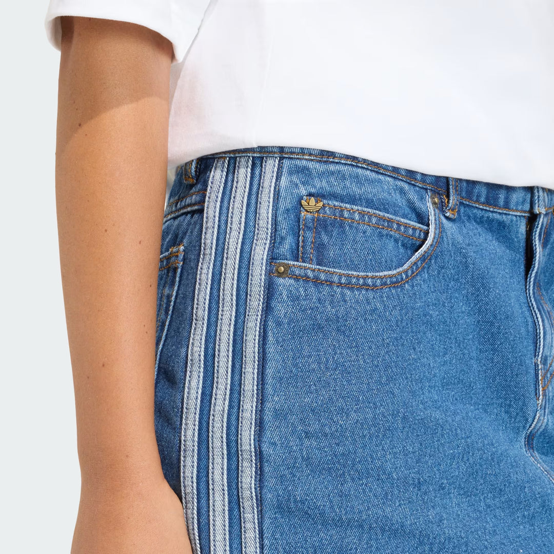 GONNA DONNA ADIDAS ORIGINALS DENIM CON TRE STRISCE
