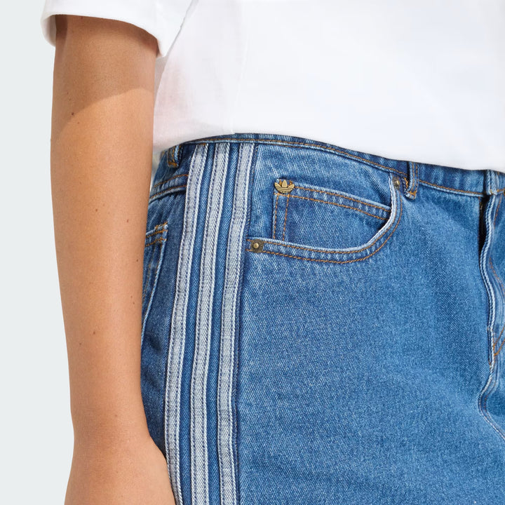 GONNA DONNA ADIDAS ORIGINALS DENIM CON TRE STRISCE