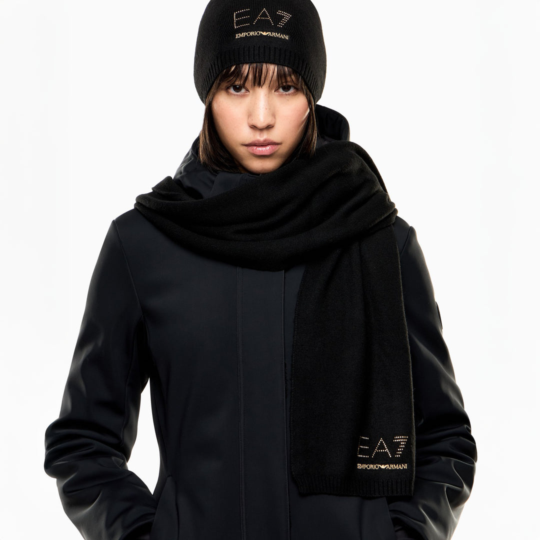 7W000717 AF16843 - Cappelli - Donna - EMPORIO ARMANI - Sciarpa & Berretto - Set Completo - EA7 EVOLUTION - Lavorato A Maglia - Tessuto Caldo & Confortevole - Look Sportivo Classico - Accessori Autunno Inverno