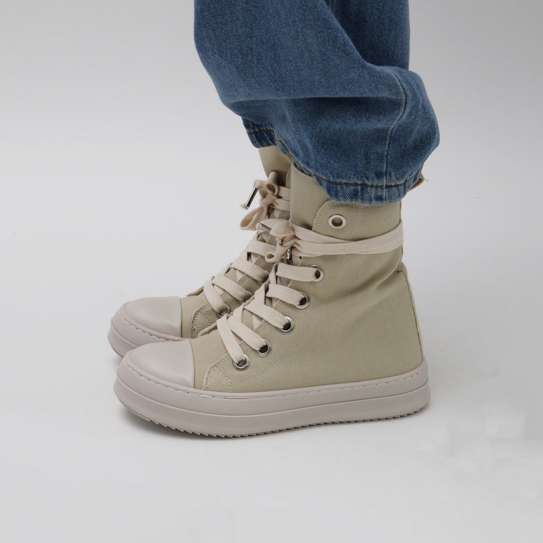 SNEAKERS UNISEX GEOSELIN THEATER RK ALTO TELA STIVALETTO STREETWEAR NERO
