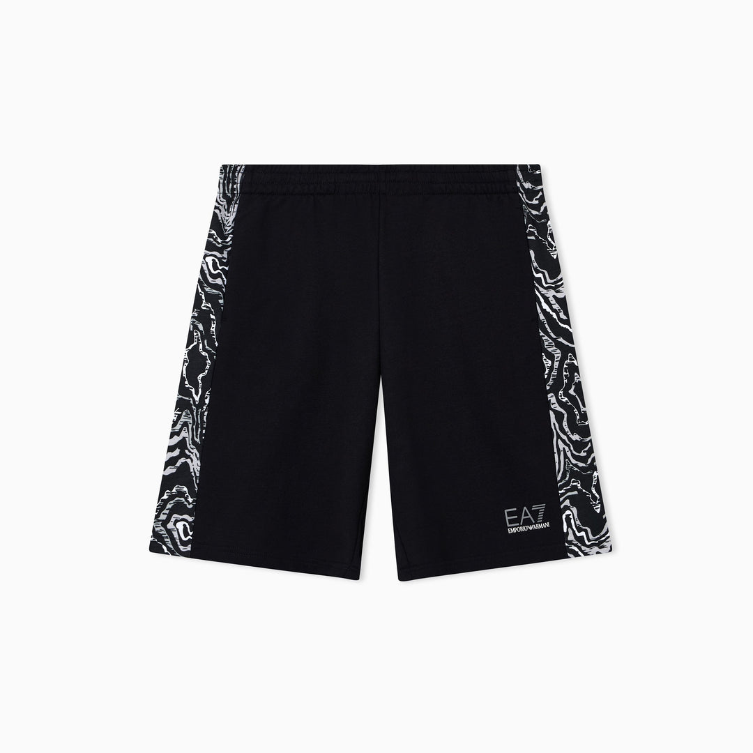 BERMUDA JUNIOR EA7 EMPORIO ARMANI CON BANDE GRAFICHE