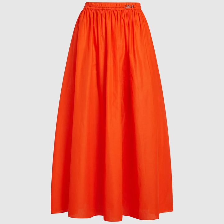 KARL LAGERFELD COTTON A-LINE MAXI SKIRT KHA2W46043