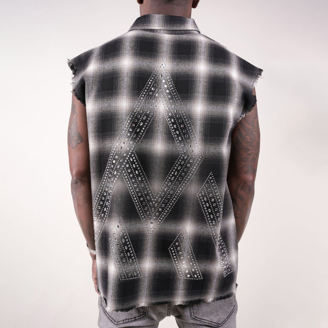 SLEEVELESS FLANNEL - Camicie - Paper Money