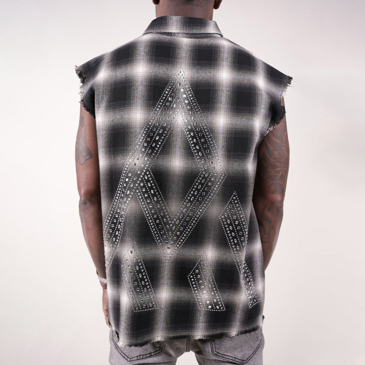 SLEEVELESS FLANNEL - Camicie - Paper Money