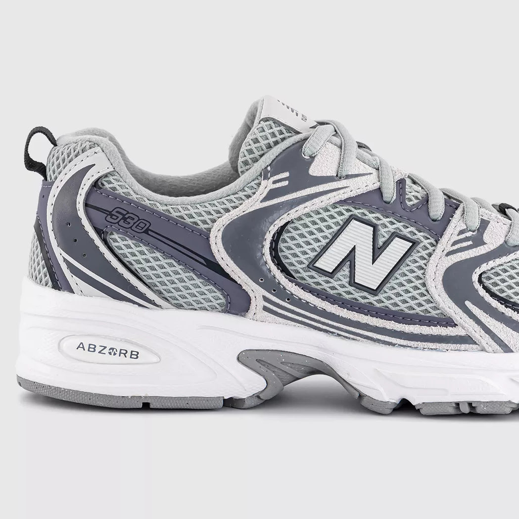 SNEAKERS NEW BALANCE 530 G5306J4 UNISEX GRIGIO METALLICO LILLA