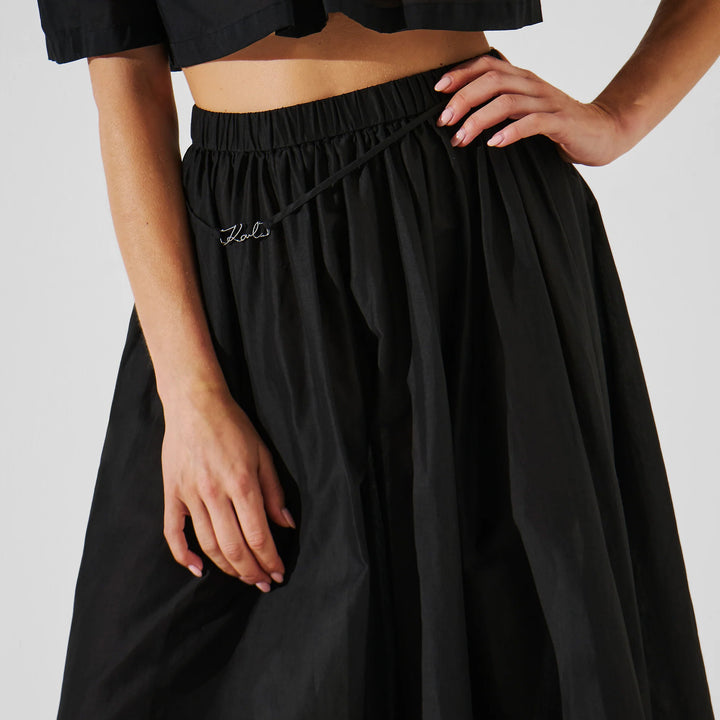 KARL LAGERFELD COTTON A-LINE MAXI SKIRT KHA2W46043