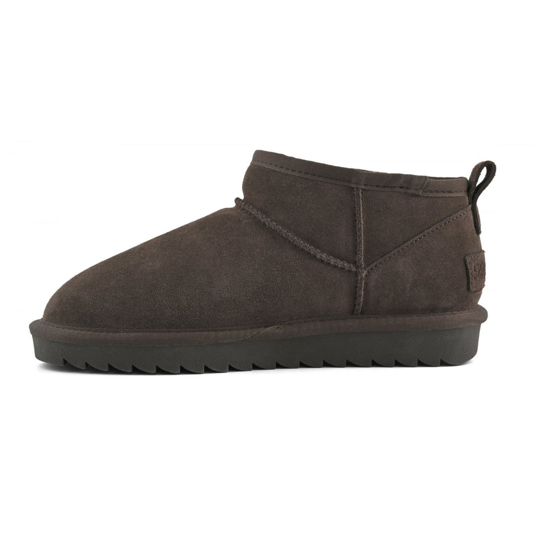 HC.YW078 - Scarpe - Colors Of California - STIVALETTO DONNA - CAMOSCIO FODERA LANA - Scarpa Invernale - Calore & Stile - Comfort Slip-On Essenziale - Grigia & Marrone