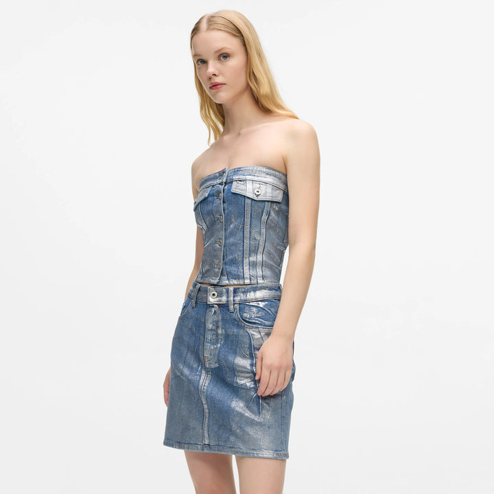 TOP KARL LAGERFELD JEANS COATED BLUE KLB1W11023 B1W11023 WOMEN