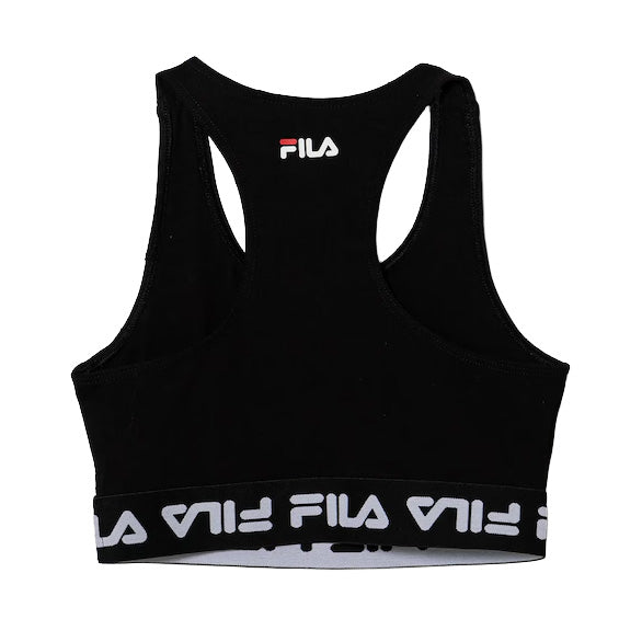 FAT0656 - Reggiseni - Fila - Bambina/Ragazza -  LOHNWEILER TAPED SHORT BRA - Nero - Top Sportivo - Per Sport & Tempo Libero - Elastico