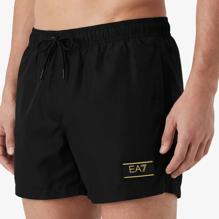 COSTUME BOXER DA BAGNO UOMO EA7 EMPORIO ARMANI NERO E ORO