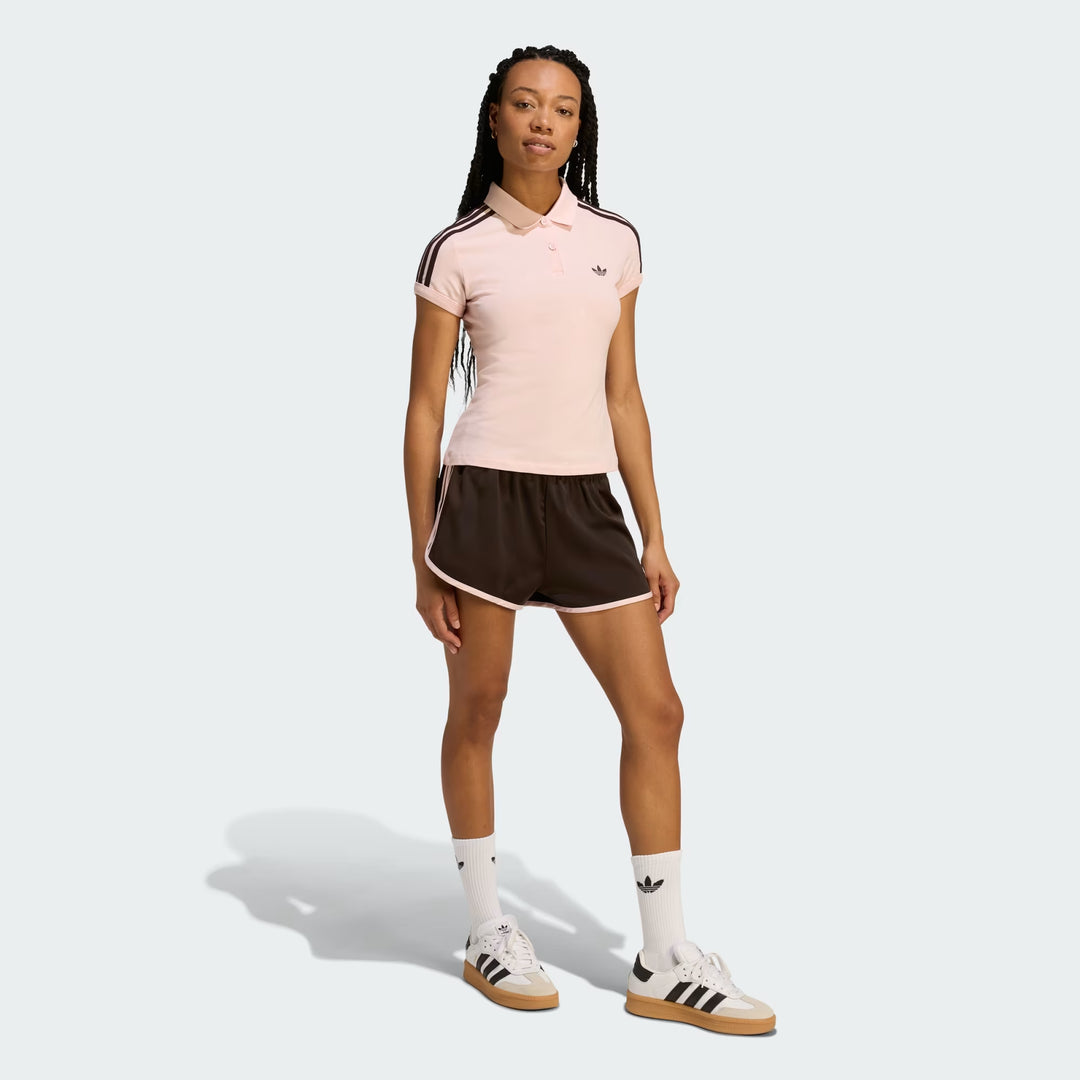 PANTALONCINI DONNA ADIDAS ORIGINALS 3-STRIPES SPRINTER MARRONE CACAO