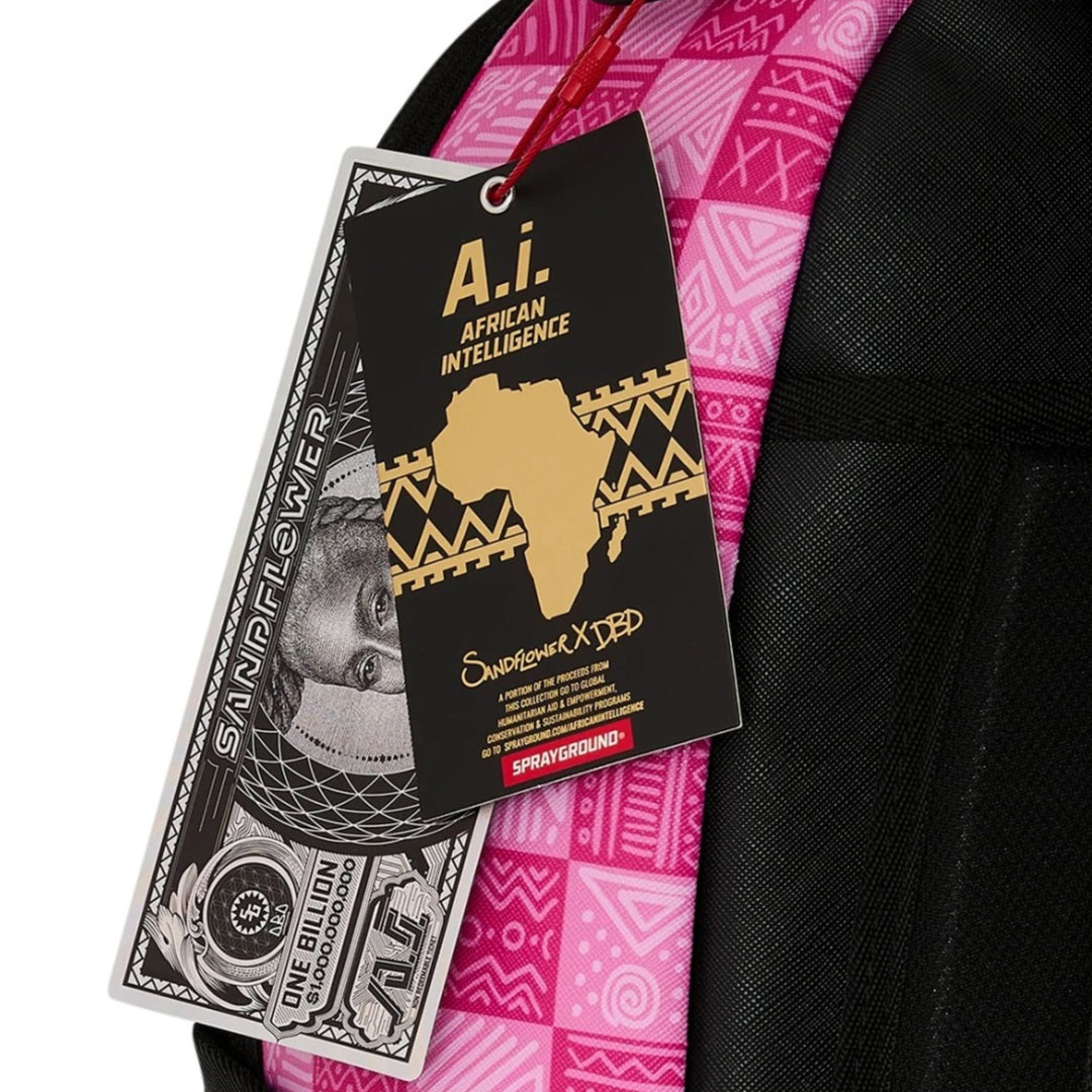 ZAINO UNISEX SPRAYGROUND A.I. SANDFLOWER SHARK ROSA E FUCSIA