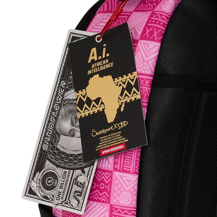 ZAINO UNISEX SPRAYGROUND A.I. SANDFLOWER SHARK ROSA E FUCSIA