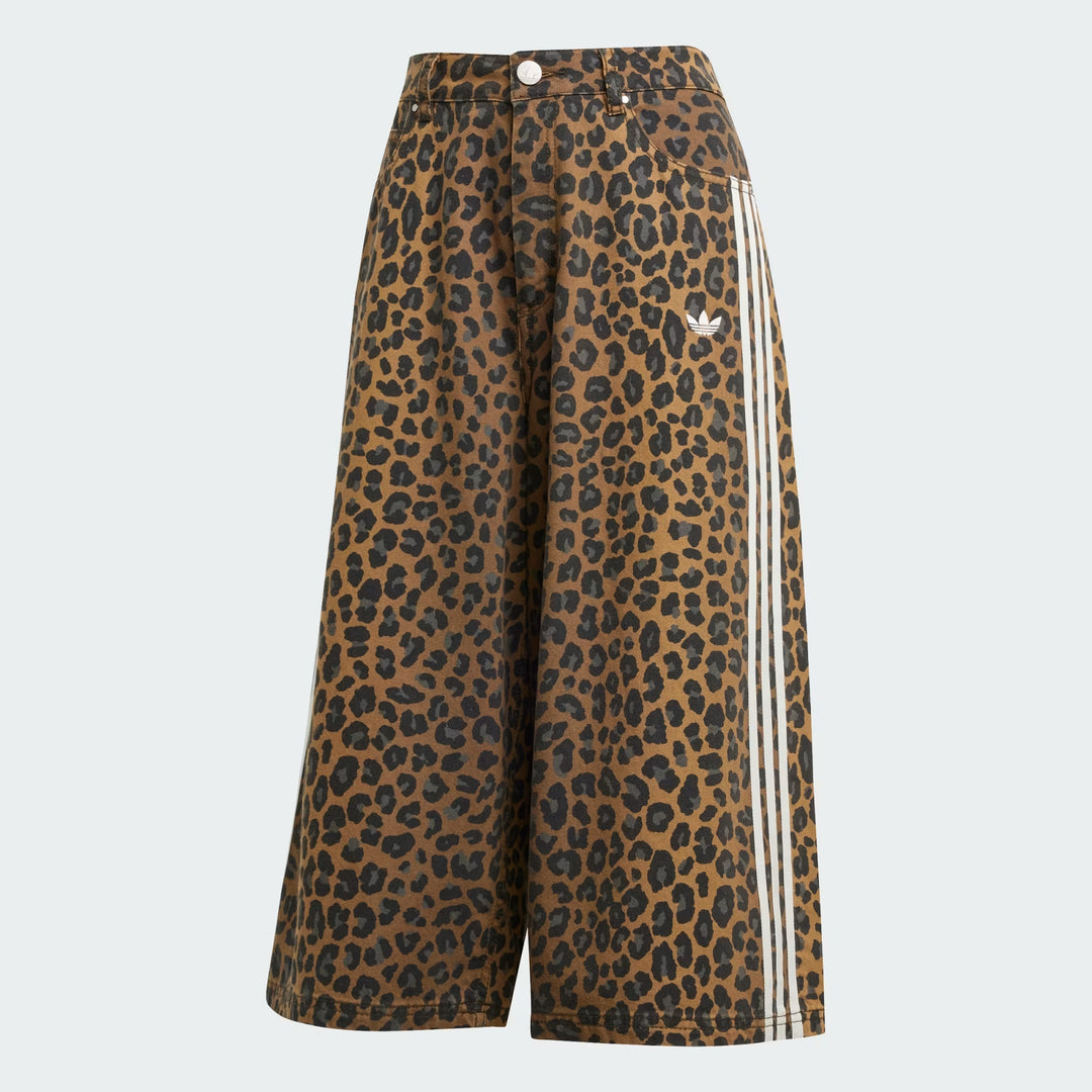 BERMUDA ADIDAS ORIGINALS DENIM SHORTS LEOPARD PRINT