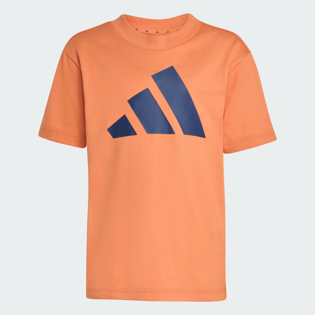 COMPLETINO ADIDAS ESSENTIALS T-SHIRT E SHORTS ARANCIONE/BLU