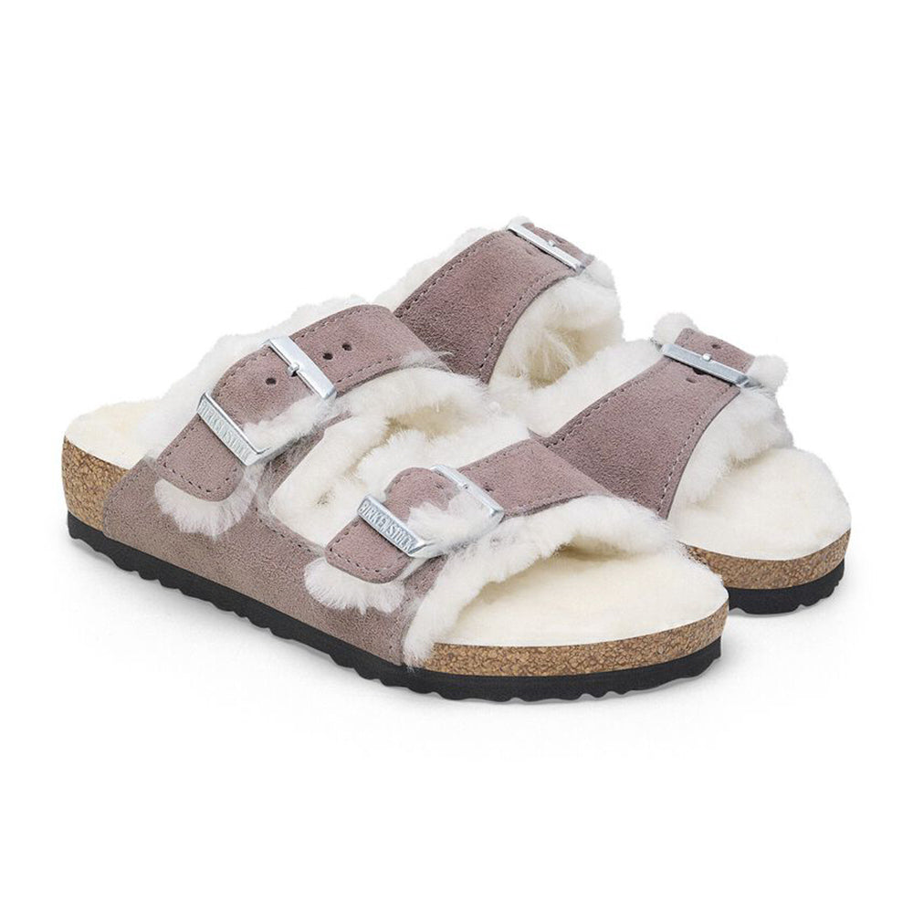 SANDALI BAMBINO BIRKENSTOCK ARIZONA SHEARLING FADED PURPLE