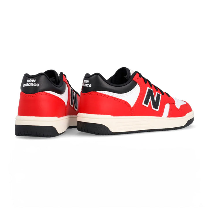 SCARPE BAMBINO NEW BALANCE BB480 TRICOLOR BIANCO ROSSO NERO