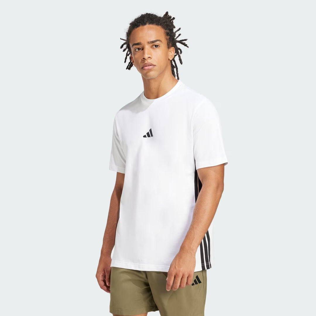 T-SHIRT ADIDAS ESSENTIALS 3-STRIPES BIANCA