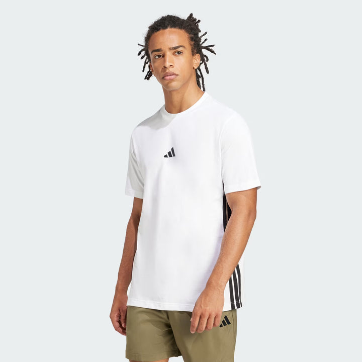 T-SHIRT ADIDAS ESSENTIALS 3-STRIPES BIANCA