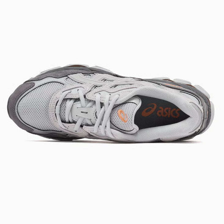 1203A383 - Scarpe - Asics - Uomo - Bianco/Grigio - SNEAKER GEL-NYC - Retro-Running - Mesh Bianco - Scuola - Swoosh - Comfort