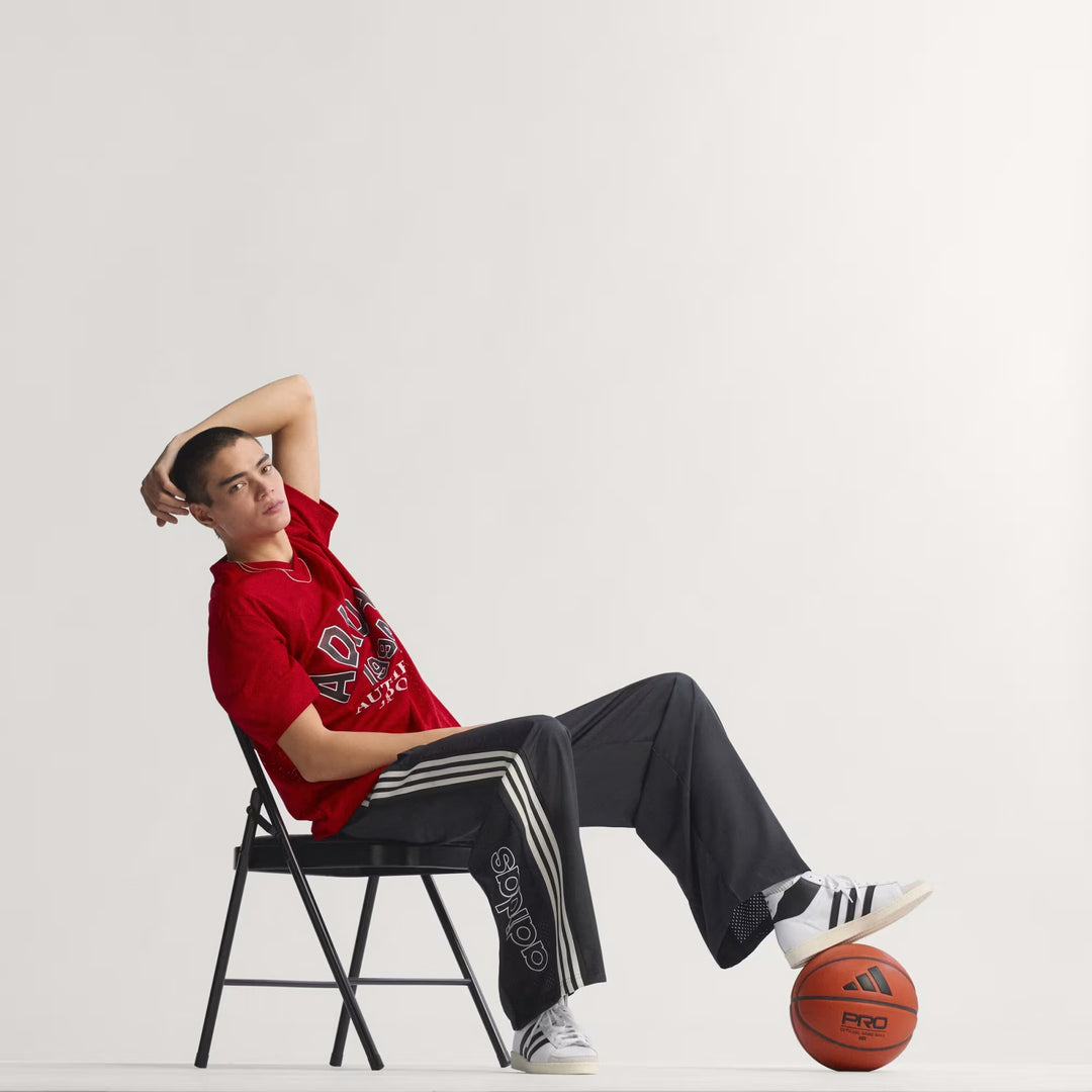 PANTALONI A VENTO ADIDAS ORIGINALS BASKETBALL WINDPANTS BLACK