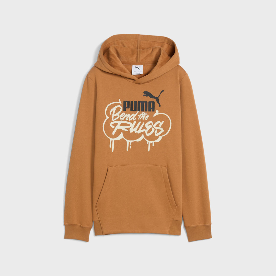 690707 - Abbigliamento - Felpe - Con Cappuccio - PUMA - MID90S HOODIE - Nera/Arancione - GRAFICA BEND THE RULES - Look Street - Vintage - Bambini