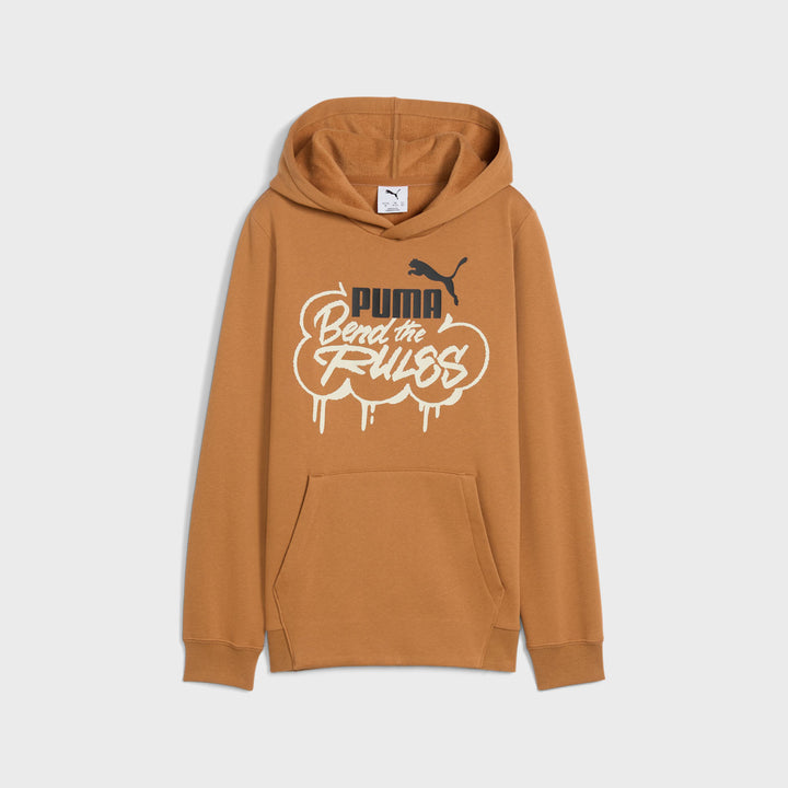 690707 - Abbigliamento - Felpe - Con Cappuccio - PUMA - MID90S HOODIE - Nera/Arancione - GRAFICA BEND THE RULES - Look Street - Vintage - Bambini