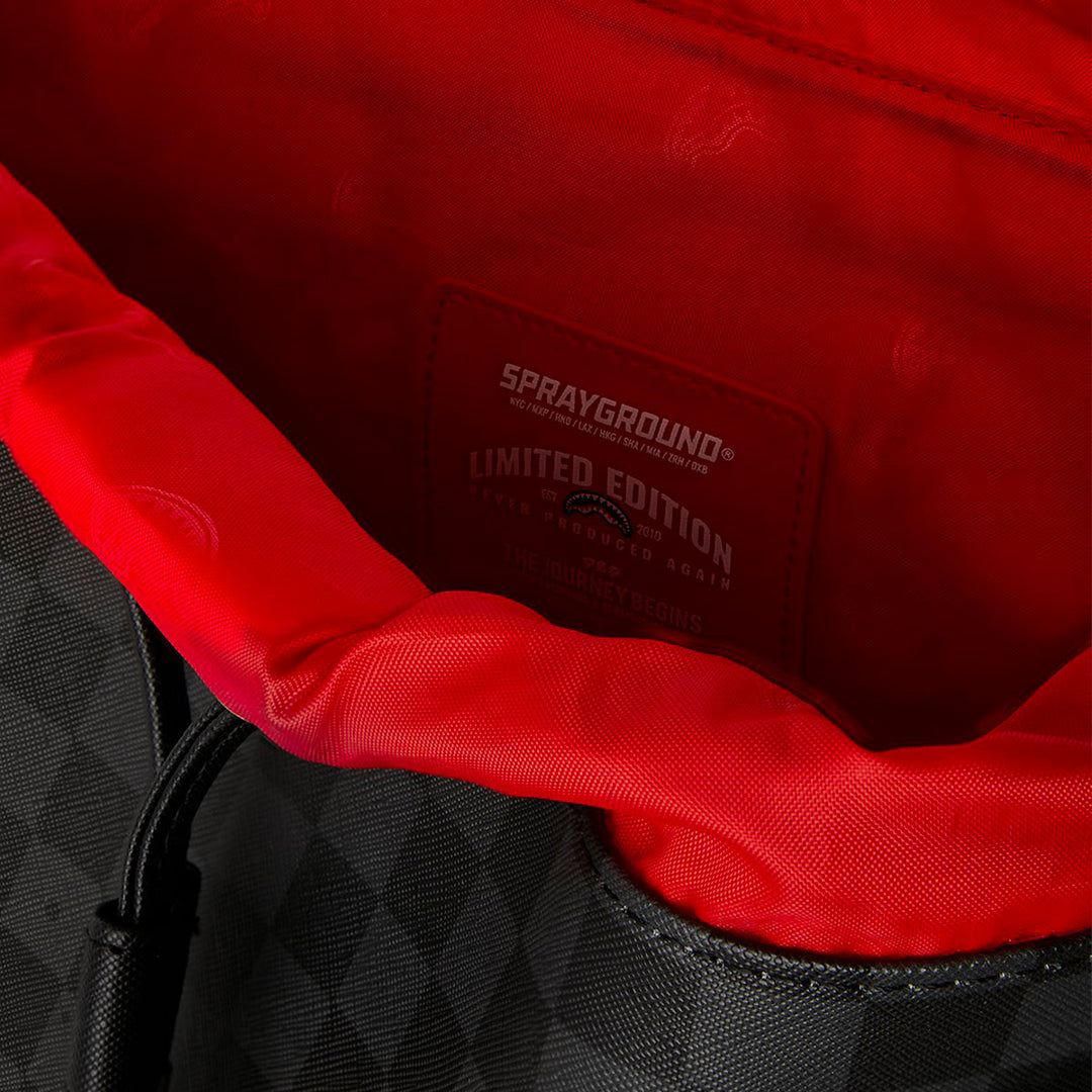 ZAINO BACKPACK SPRAYGROUND SPRITZ BLACK MONTE CARLO SIMILPELLE CHECKERBOARD 910B8279NSZ