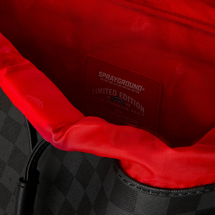 ZAINO BACKPACK SPRAYGROUND SPRITZ BLACK MONTE CARLO SIMILPELLE CHECKERBOARD 910B8279NSZ