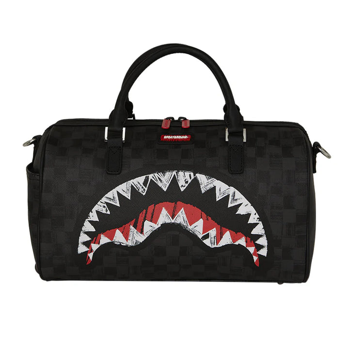 BORSONE MINI DUFFLE SPRAYGROUND SCRIBBLE SHARK NERO PALESTRA VIAGGIO 910D8347NSZ