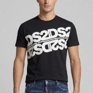 T-SHIRT UOMO DROP SEASON 2 ESSENTIAL MAXI LOGO A CONTRASTO