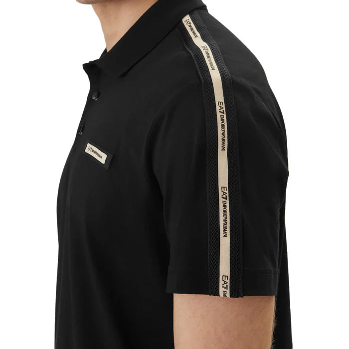 POLO UOMO EA7 EMPORIO ARMANI CON LOGO MANICHE