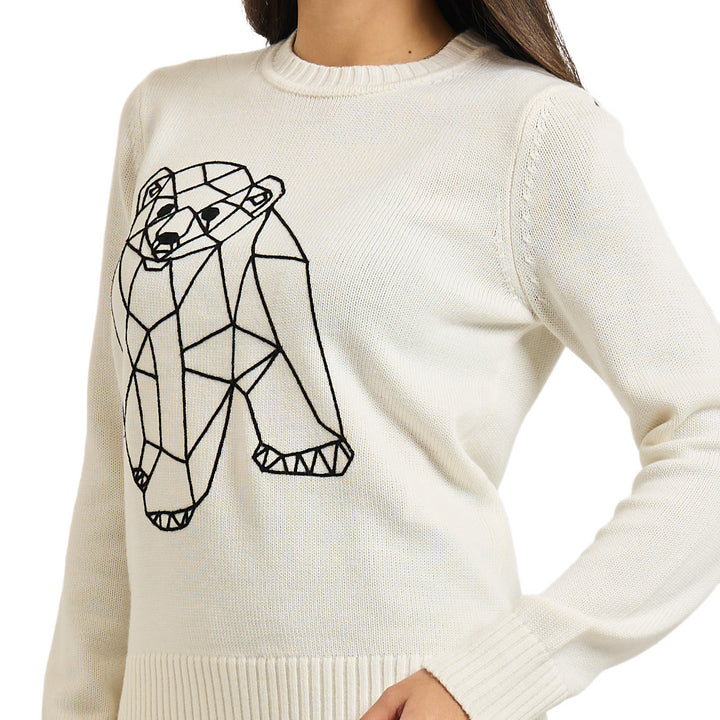 7W000700 AF17574 - Felpe - EMPORIO ARMANI - Maglia Lana - Nero & Beige - Maglione Girocollo - Caldo - Confortevole - Look Sportivo - Abbigliamento Autunno Inverno