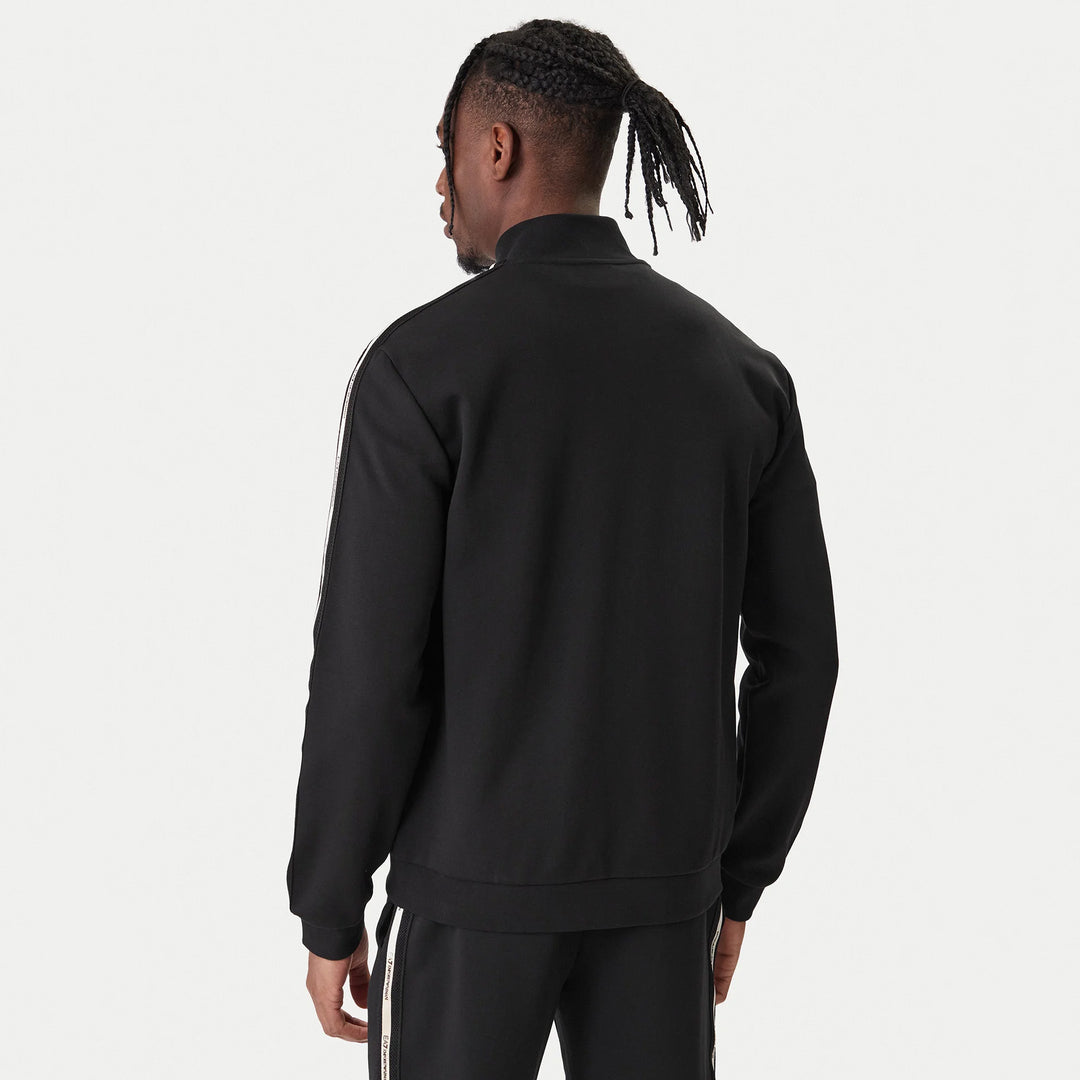 FELPA UOMO EA7 EMPORIO ARMANI CON ZIP E STRISCE LATERALI