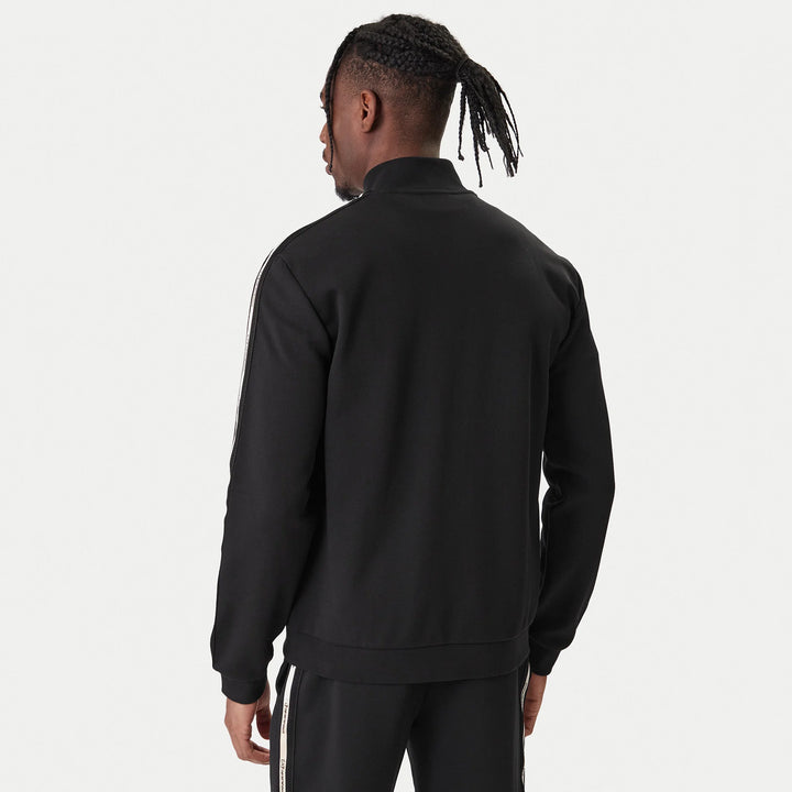 FELPA UOMO EA7 EMPORIO ARMANI CON ZIP E STRISCE LATERALI