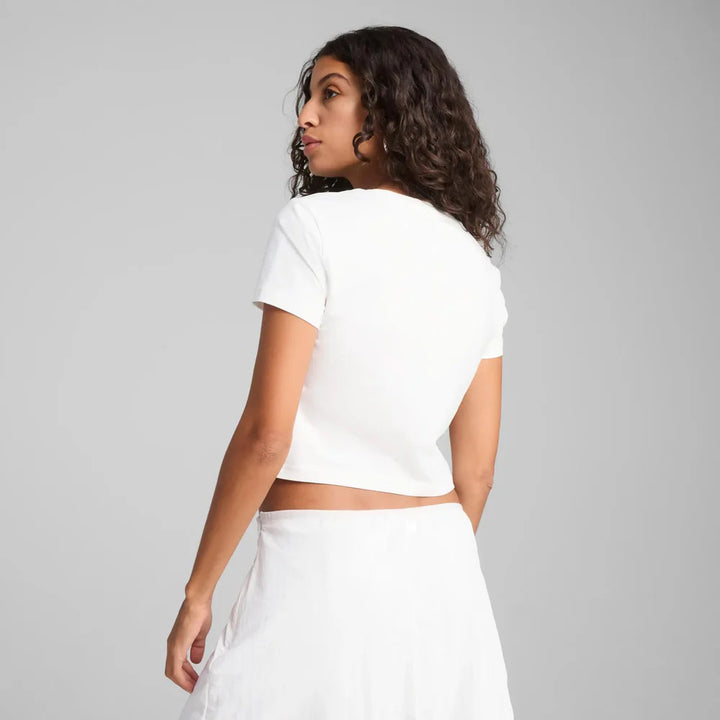 T-SHIRT PUMA® WARDROBE ESSENTIALS BABY TEE BIANCA