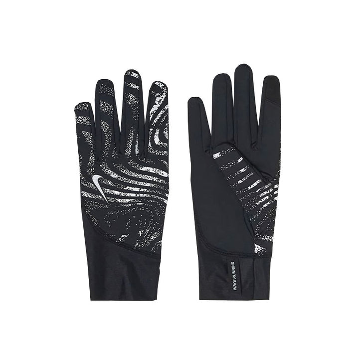 N1013202082 - GUANTI RUNNING NIKE UNISEX ADULTO PACER MIDWEIGHT RG RIFLETTENTI NERO ARGENTO