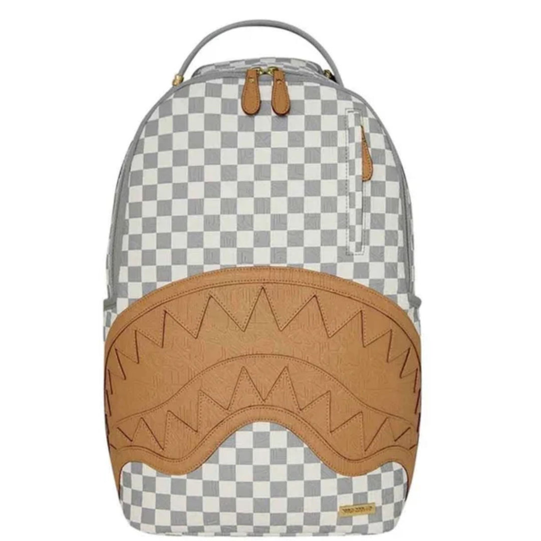 ZAINO UNISEX SPRAYGROUND EMBOSSED CREAM CHECK RITZ RIVIERA
