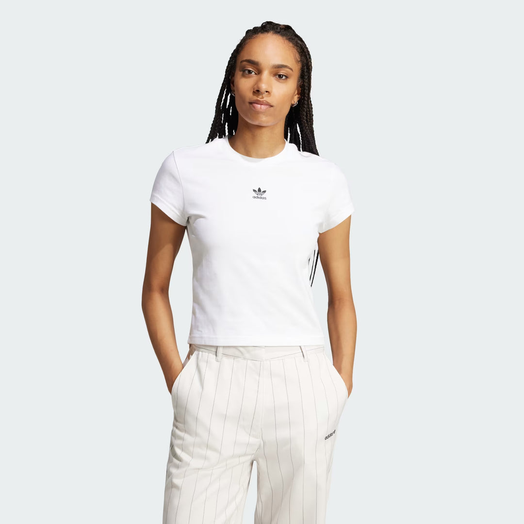 T-SHIRT DONNA ADIDAS ORIGINALS ESSENTIALS SLIM BIANCA