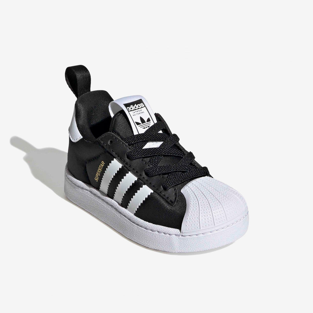 SNEAKERS BIMBO ADIDAS ORIGINALS SUPERSTAR 360 NERE E BIANCHE