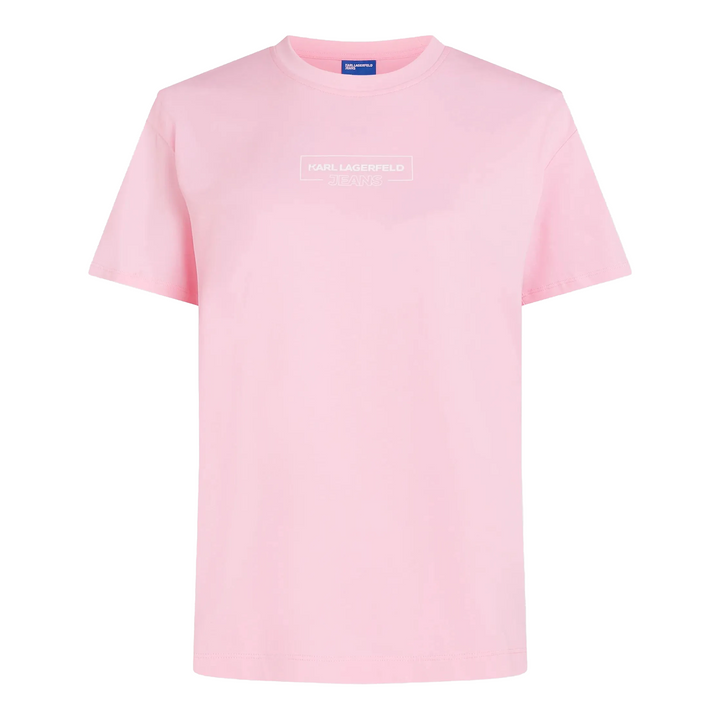 T-SHIRT KARL LAGERFELD JEANS LOGO GRAPHIC PINK