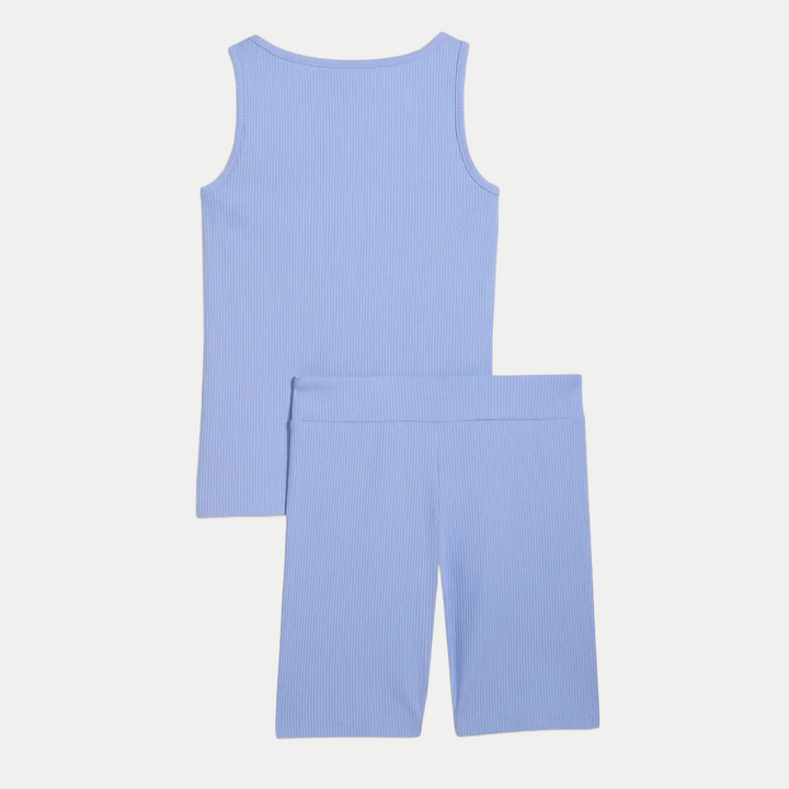 SET PUMA® ESSENTIALS ELEVATED RIB TANK & SHORT LEGGINGS KIDS