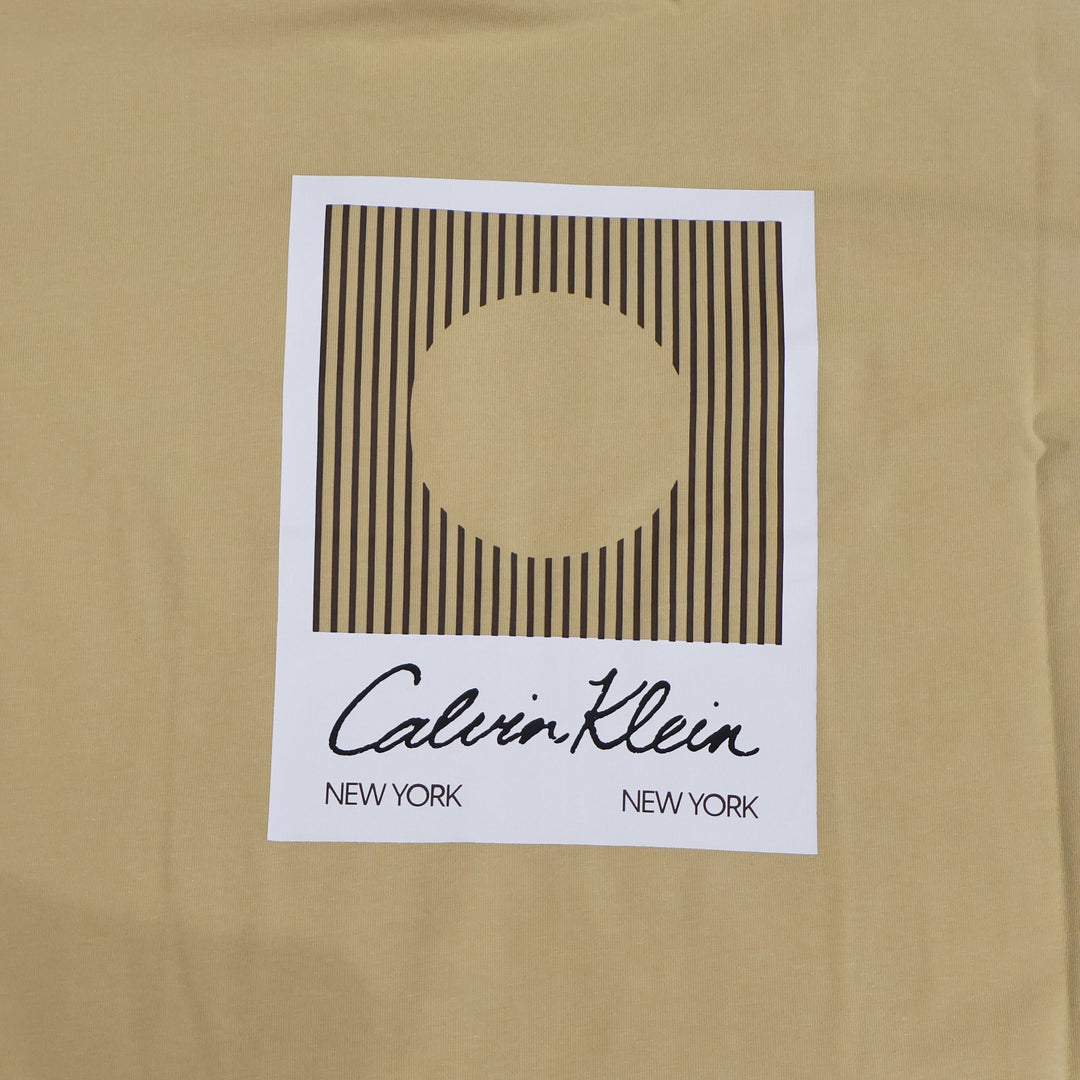 T-SHIRT CALVIN KLEIN JEANS INTERLOCK LOGO BEIGE JUNIOR